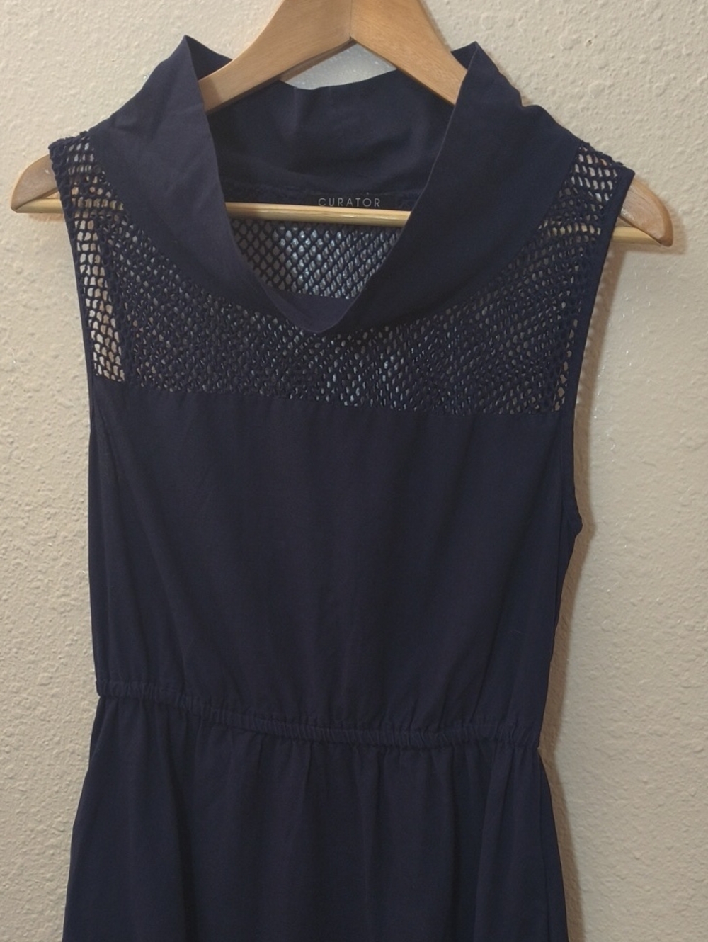Curator Navy Blue Cotton Dress
